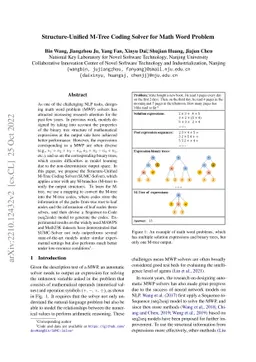 Structure-Unified M-Tree Coding Solver for MathWord Problem