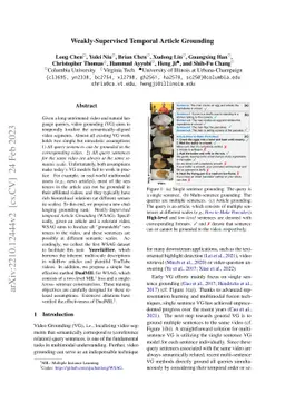 Weakly-Supervised Temporal Article Grounding