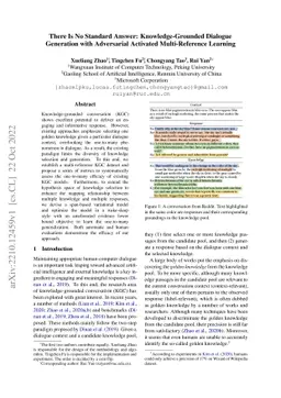 There Is No Standard Answer: Knowledge-Grounded Dialogue Generation with
  Adversarial Activated Multi-Reference Learning