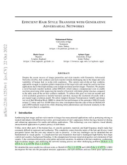 Efficient Hair Style Transfer with Generative Adversarial Networks
