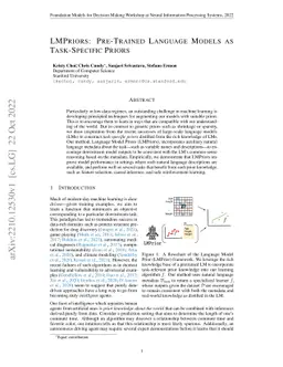 LMPriors: Pre-Trained Language Models as Task-Specific Priors