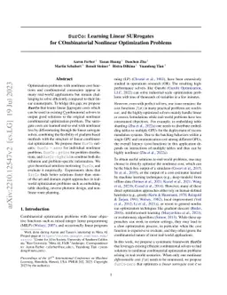 SurCo: Learning Linear Surrogates For Combinatorial Nonlinear
  Optimization Problems