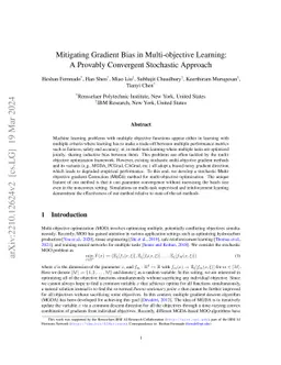 Mitigating Gradient Bias in Multi-objective Learning: A Provably
  Convergent Stochastic Approach