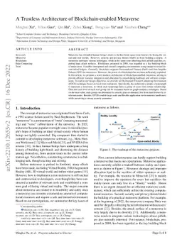 A Trustless Architecture of Blockchain-enabled Metaverse