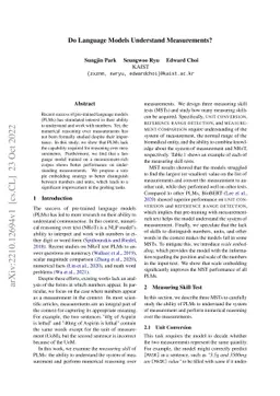 Do Language Models Understand Measurements?