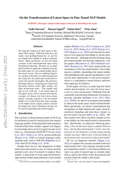 On the Transformation of Latent Space in Fine-Tuned NLP Models