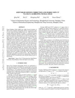 Joint Rigid Motion Correction and Sparse-View CT via Self-Calibrating
  Neural Field