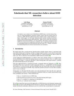 Falsehoods that ML researchers believe about OOD detection