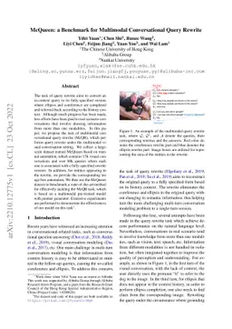 McQueen: a Benchmark for Multimodal Conversational Query Rewrite