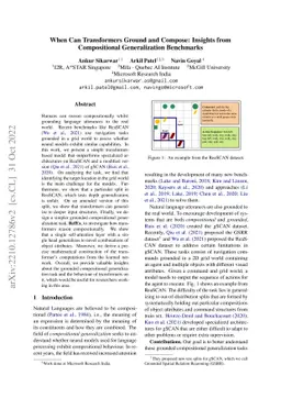 When Can Transformers Ground and Compose: Insights from Compositional
  Generalization Benchmarks