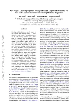 MM-Align: Learning Optimal Transport-based Alignment Dynamics for Fast
  and Accurate Inference on Missing Modality Sequences