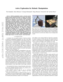 Active Exploration for Robotic Manipulation