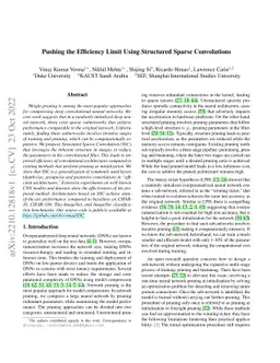 Pushing the Efficiency Limit Using Structured Sparse Convolutions