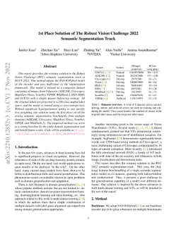 1st Place Solution of The Robust Vision Challenge 2022 Semantic
  Segmentation Track