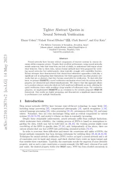 Tighter Abstract Queries in Neural Network Verification