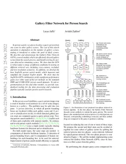 Gallery Filter Network for Person Search