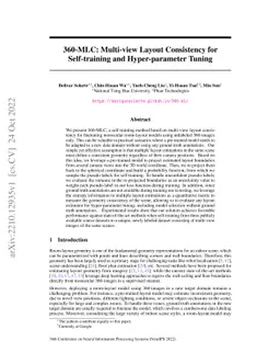 360-MLC: Multi-view Layout Consistency for Self-training and
  Hyper-parameter Tuning
