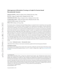 Heterogeneous Information Crossing on Graphs for Session-based
  Recommender Systems
