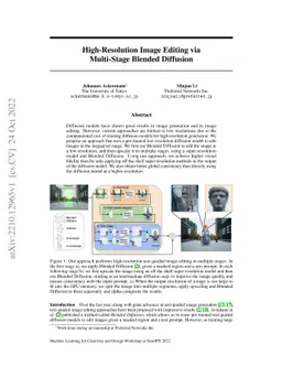High-Resolution Image Editing via Multi-Stage Blended Diffusion