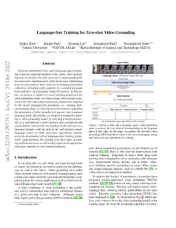 Language-free Training for Zero-shot Video Grounding
