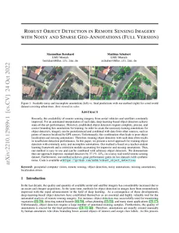Robust Object Detection in Remote Sensing Imagery with Noisy and Sparse
  Geo-Annotations (Full Version)