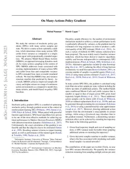 On Many-Actions Policy Gradient