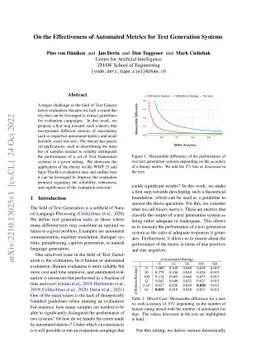 On the Effectiveness of Automated Metrics for Text Generation Systems