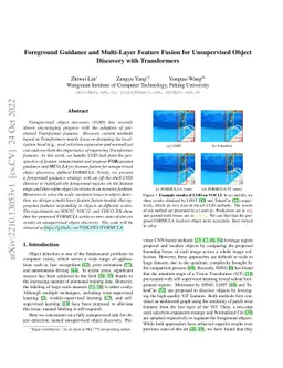 Foreground Guidance and Multi-Layer Feature Fusion for Unsupervised
  Object Discovery with Transformers