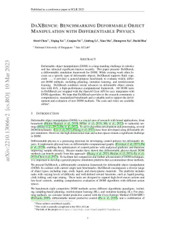 DaXBench: Benchmarking Deformable Object Manipulation with
  Differentiable Physics