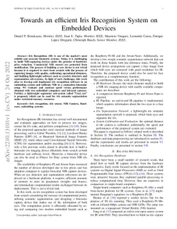 Towards an efficient Iris Recognition System on Embedded Devices