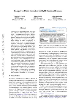 Unsupervised Term Extraction for Highly Technical Domains