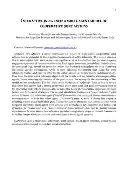 Interactive inference: a multi-agent model of cooperative joint actions