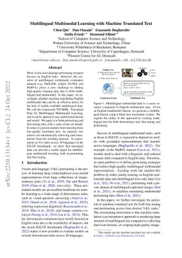 Multilingual Multimodal Learning with Machine Translated Text