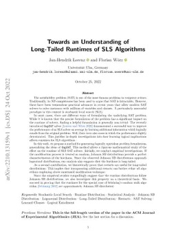Towards an Understanding of Long-Tailed Runtimes of SLS Algorithms