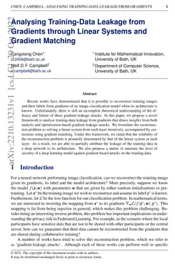 Analysing Training-Data Leakage from Gradients through Linear Systems
  and Gradient Matching
