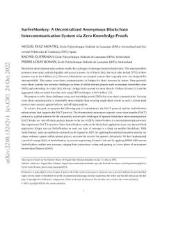 SurferMonkey: A Decentralized Anonymous Blockchain Intercommunication
  System via Zero Knowledge Proofs