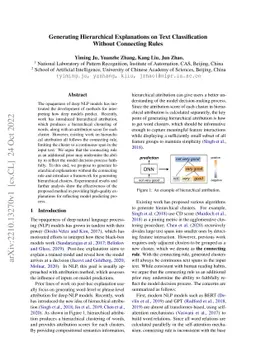 Generating Hierarchical Explanations on Text Classification Without
  Connecting Rules