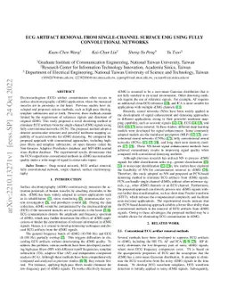 ECG Artifact Removal from Single-Channel Surface EMG Using Fully
  Convolutional Networks