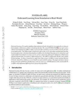 NVIDIA FLARE: Federated Learning from Simulation to Real-World