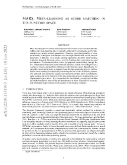 MARS: Meta-Learning as Score Matching in the Function Space