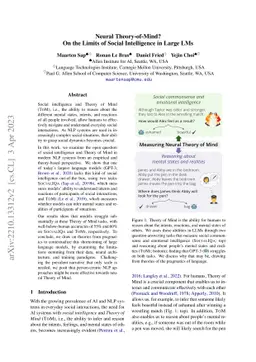 Neural Theory-of-Mind? On the Limits of Social Intelligence in Large LMs