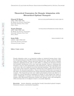 Theoretical Guarantees for Domain Adaptation with Hierarchical Optimal
  Transport