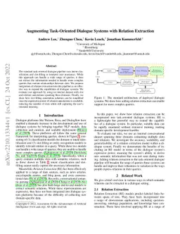 Augmenting Task-Oriented Dialogue Systems with Relation Extraction
