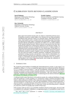 Calibration tests beyond classification