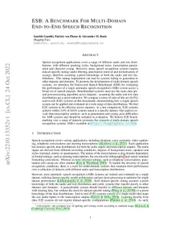 ESB: A Benchmark For Multi-Domain End-to-End Speech Recognition