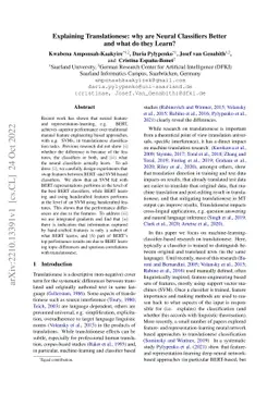 Explaining Translationese: why are Neural Classifiers Better and what do
  they Learn?