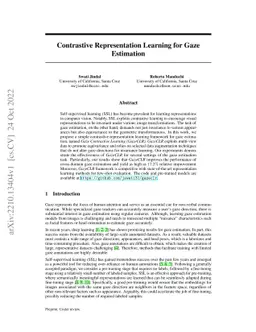 Contrastive Representation Learning for Gaze Estimation