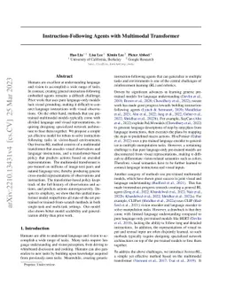 Instruction-Following Agents with Multimodal Transformer
