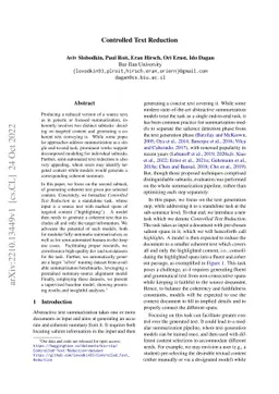 Controlled Text Reduction