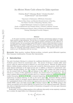 An efficient Monte Carlo scheme for Zakai equations